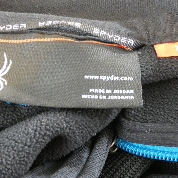 Spyder Jacket Size XXL Black 1/3 Zipper Logo Heavyweight Waffle Active Sports - Picture 5 of 10